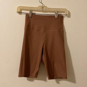 Girlfriend Collective Gold High Waisted Biker Shorts